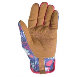 Wells Lamont Women's Indoor/Outdoor Botanical Work Gloves Multicolor S 1 pair