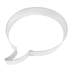 R&M International Corp International Corp 4 in. W X 4 in. L Conversation Bubble Cookie Cutter Silver