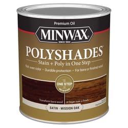 Minwax PolyShades Semi-Transparent Satin Mission Oak Oil-Based Polyurethane Stain/Polyurethane Finis