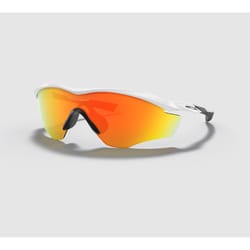 Oakley M2 Frame XL Unisex Polished White Orange Lens Sunglasses