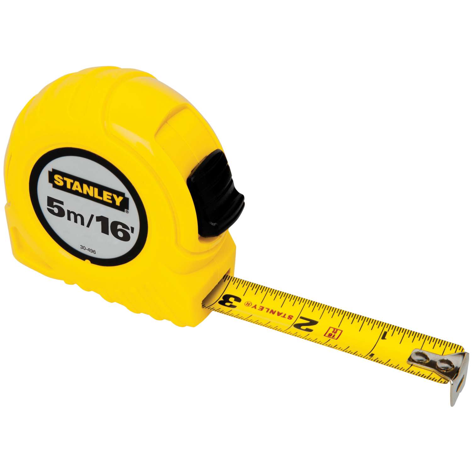 16Ft/5m Tape Measure, 0.75 Wide Blade with White Coated, Yellow Black