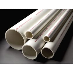 Charlotte Pipe Schedule 40 PVC Foam Core Pipe 4 in. D X 20 ft. L Plain End 0 psi