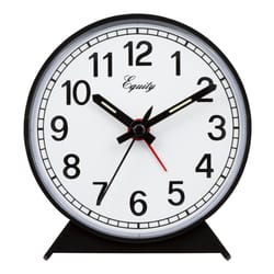 La Crosse Equity 2 in. Black Alarm Clock Analog