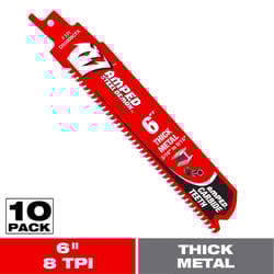 Diablo Amped 6 in. Metal Reciprocating Saw Blade 8 TPI 1 pk