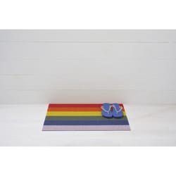 Chilewich 18 in. W X 28 in. L Multicolored Pride Stripe Vinyl Door Mat