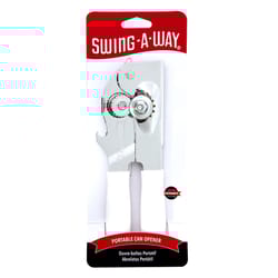 Swing-A-Way White Steel Manual Portable Can Opener