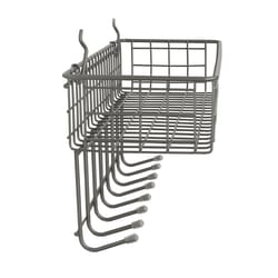 Spectrum 5.5 in. L X 16 in. W X 6.75 in. H Gray Wire Basket