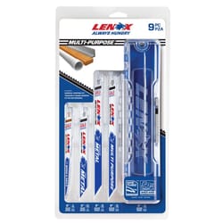 Lenox 6, 8 and 9 in. Bi-Metal Reciprocating Saw Blade Set Multi TPI 9 pk