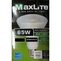 MaxLite BR30 E26 (Medium) LED Bulb Soft White 65 Watt Equivalence 1 pk