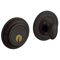 Baldwin Estate Distressed Oil-Rubbed Bronze Brass Single Cylinder Deadbolt