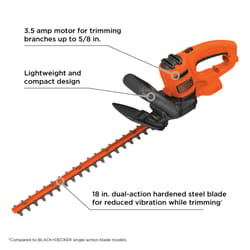 BLACK+DECKER 18-in Corded Electric Hedge Trimmer in the Hedge