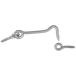 National Hardware Zinc-Plated Silver Steel 3 in. L Hook and Eye 2 pk