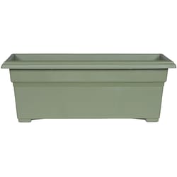 Novelty 10 in. H X 27 in. W X 12 in. D Plastic Countryside Tub Patio Planter Sage