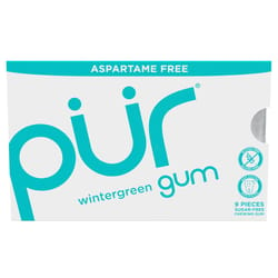 PUR Sugar Free Wintergreen Chewing Gum 1 pk 9 pc