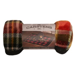 Carstens Inc Multicolored Sherpa Rust and Sage Blanket 28 in. W X 40 in. L