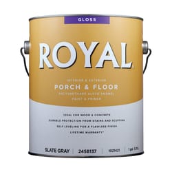 Royal Gloss Slate Gray Porch and Floor Paint+Primer 1 gal