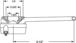 Prime-Line Bronze Steel Right Single-Arm Casement Window Operator For Truth