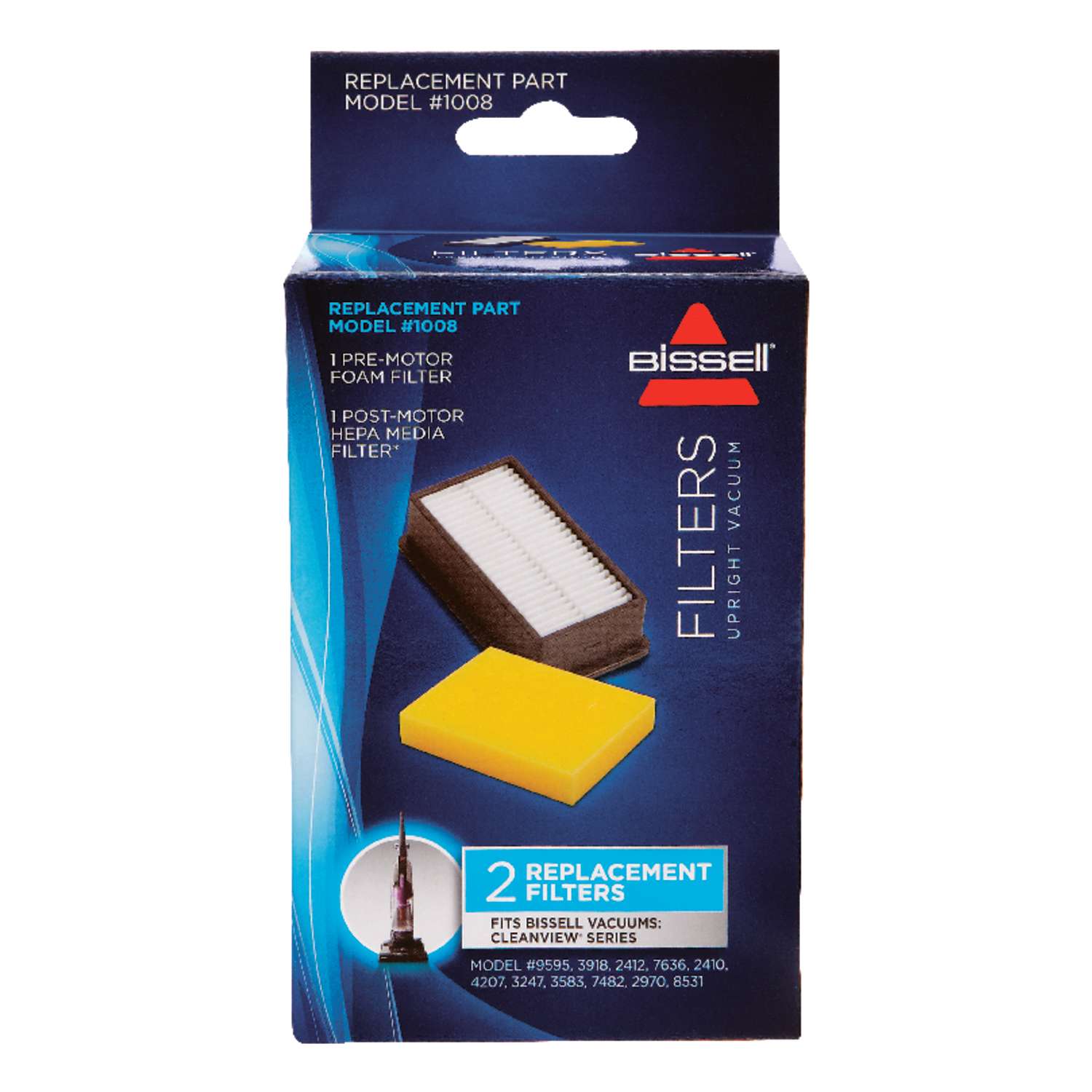 Bissell Vacuum Filter For Upright Vacuums 2 pk Ace Hardware
