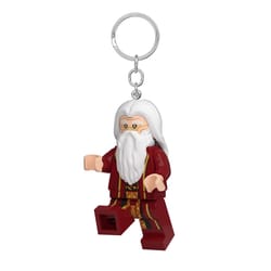 LEGO Harry Potter Plastic Burgundy/Gold Dumbledore Keychain w/LED Light