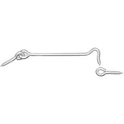 National Hardware Zinc-Plated Silver Steel 6 in. L Hook and Eye 1 pk