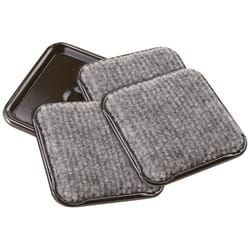 Softtouch Plastic Caster Cup Gray Square 2-1/2 in. W X 2-1/2 in. L 4 pk