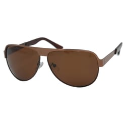 Mad Man Unisex Gold Frame Brown Lens Sunglasses