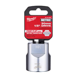 Milwaukee 30 mm X 1/2 in. drive Metric 6 Point Standard Socket 1 pc