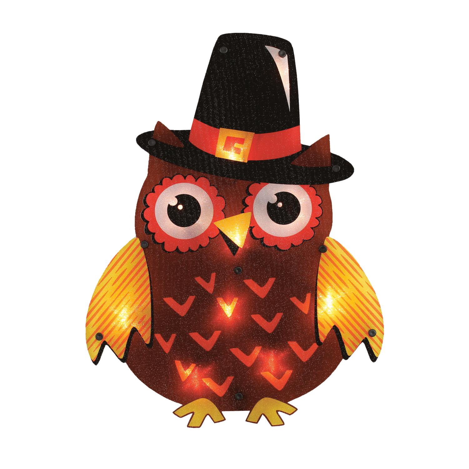 UPC 727223824847 product image for Impact Innovations Pilgrim Owl Lighted Fall Decoration 1 in. W | upcitemdb.com