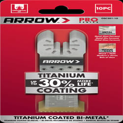 Arrow Pro 1-1/4 in. Titanium-Coated Bi-Metal Semi-Circle Oscillating Blade Multi-Material 10 pc