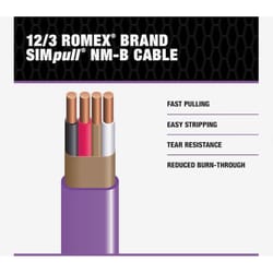 Southwire 100 ft. 12/3 Solid Romex Type NM-B WG Non-Metallic Wire