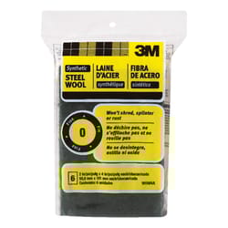 3M  0 Grade Fine  Steel Wool Pad  6 pk 
