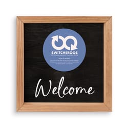 P. Graham Dunn 10.875 in. H X 10.875 in. W X 2 in. L Multicolored Wood Welcome Switcheroo Sign