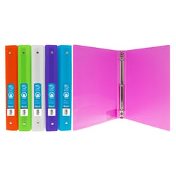 Bazic Products 1 in. W X 9.5 in. L 3-Ring Poly Binder