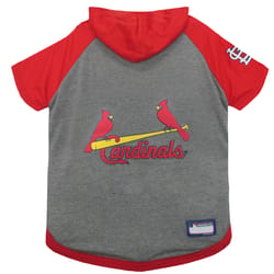 Pets First Gray/Red St. Louis Cardinals Dog Hoodie Small