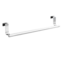iDesign Brushed Silver Over the Cabinet Towel Bar 14 in. L Stainless Steel