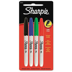 Sharpie Assorted Fine Tip Permanent Marker 4 pk