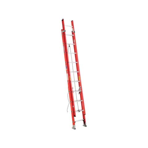 Werner 20 ft. H Fiberglass Telescoping Extension Ladder Type IA 300 lb. capacity Werner 20 ft. H Fiberglass Telescoping Extension Ladder Type IA 300 lb. capacity