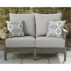 Signature Design by Ashley Visola Gray HDPE Frame Conversation Loveseat Gray