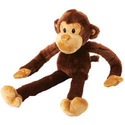 Multipet Brown Plush Swingin Safari Monkey Dog Toy Extra Large 1 pk