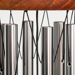 Wind River In Loving Memory Silver Aluminum/Wood 18 in. Wind Chime