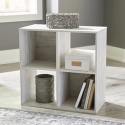Signature Design by Ashley Paxberry 23.82 in. H X 23.74 in. W X 11.81 in. D White Wood Shelf