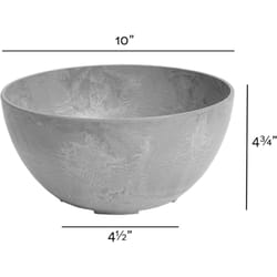 Novelty ArtStone 4.8 in. H X 9.9 in. W X 9.9 in. D X 9.9 in. D Resin Napa Bowl Planter Gray