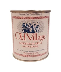 Old Village Satin Black Water-Based Paint Exterior and Interior 1 pt