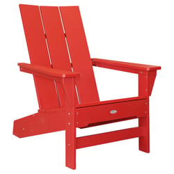 Leisure Line Modern Red HDPE Frame Adirondack Chair