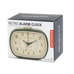 Kikkerland Design 4 in. Green Alarm Clock Analog Battery Operated