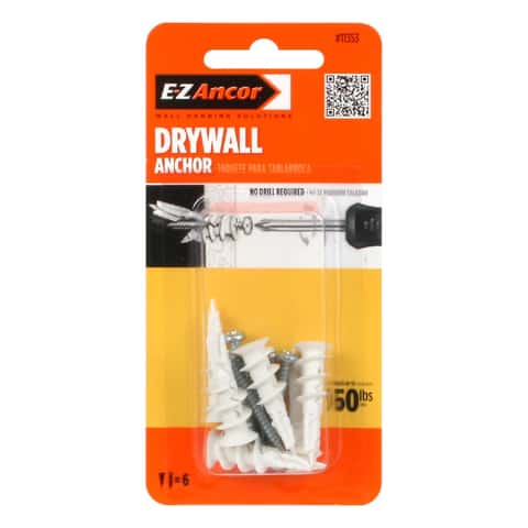 E-Z Ancor 50-lb 3/8-in x 1-1/4-in Drywall Anchors with Screws