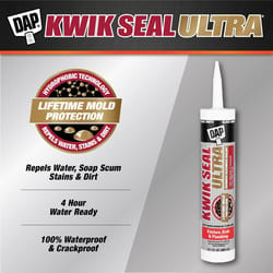 DAP Kwik Seal Ultra White Siliconized Acrylic Kitchen and Bath Sealant 10.1 oz