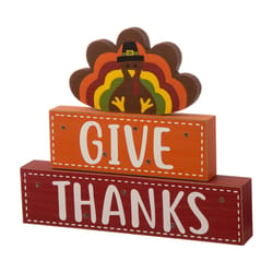 Glitzhome 10.28 in. Prelit Thanksgiving Lighted Turkey Fall Decor