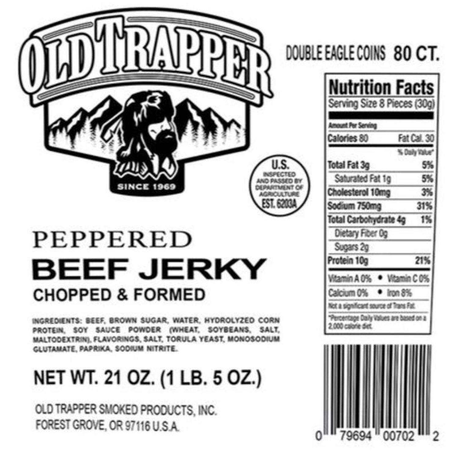 ☆A Grade Beef☆ G-rap 2 pack) Old Trapper Teriyaki Beef Jerky 10oz Resealable Bag