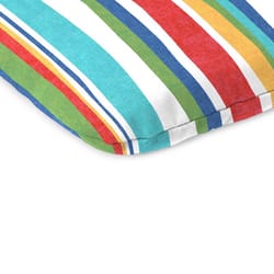 Jordan Manufacturing Multicolored Stripe Polyester Seat Pad 2.5 in. H X 15.5 in. W X 17 in. L